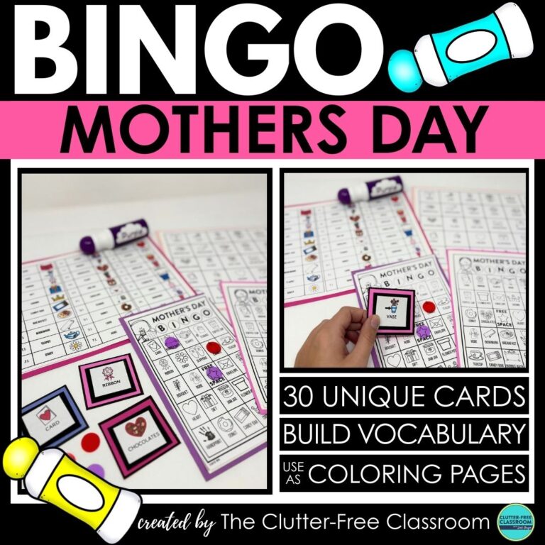 Mother's Day bingo activities