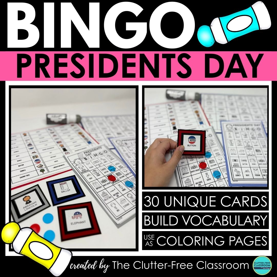 Presidents' Day bingo activities