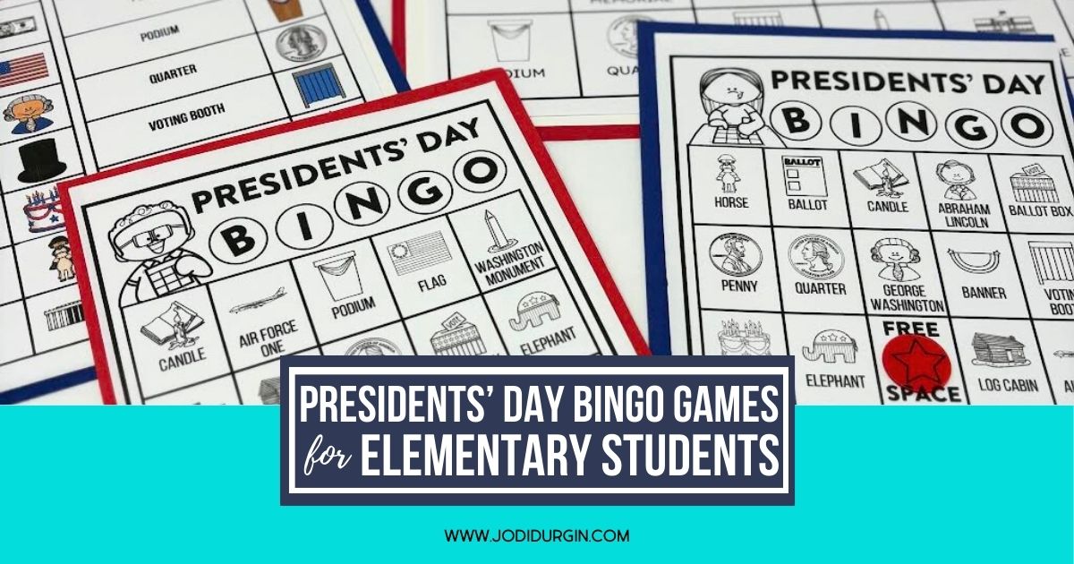 Presidents' Day bingo