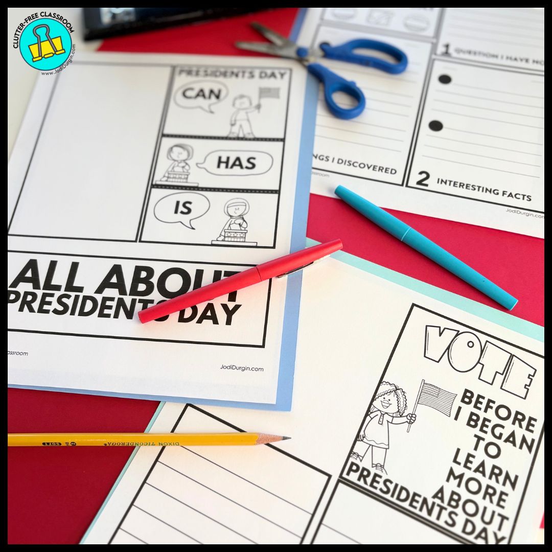 Presidents Day lapbook project