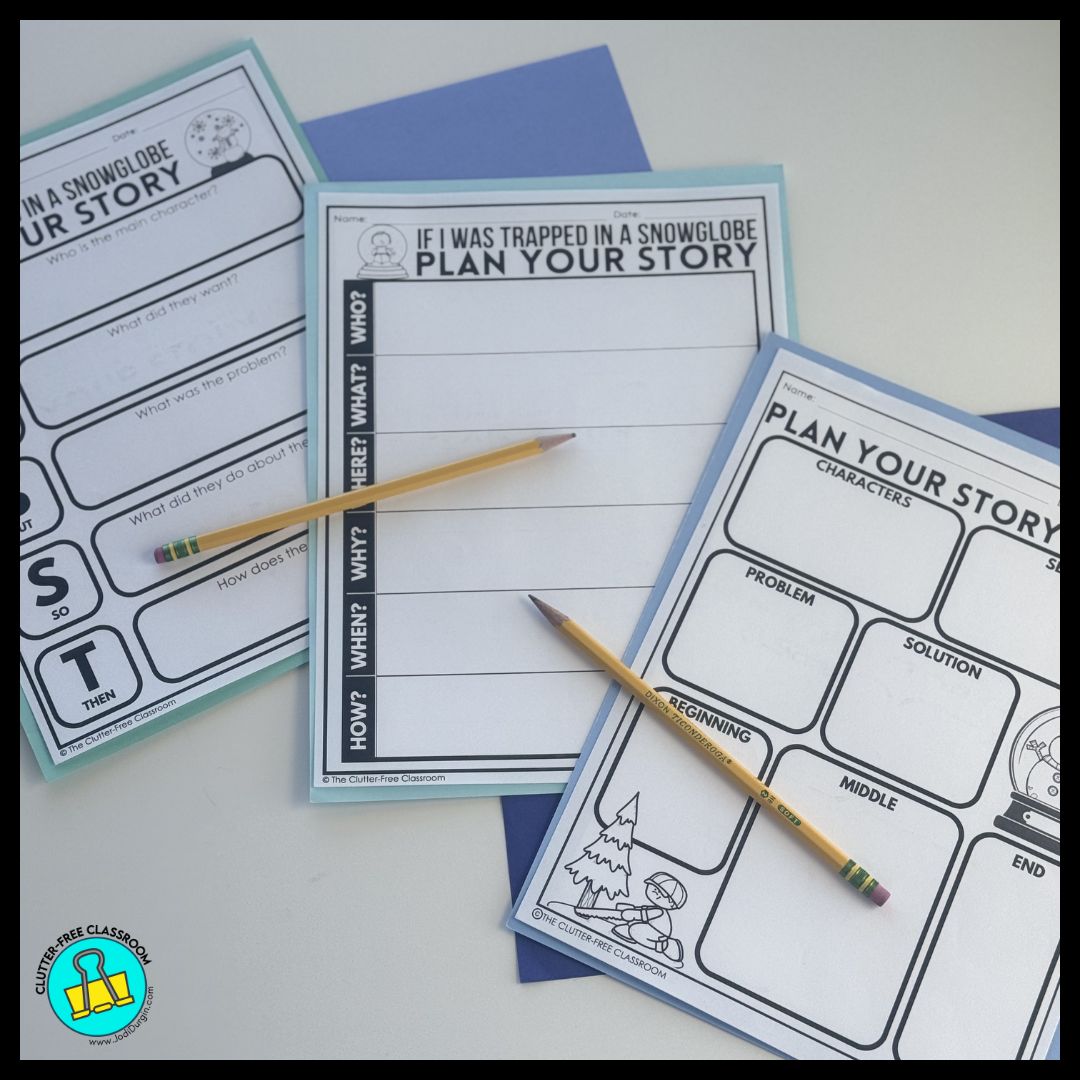 snow globe writing and craft project