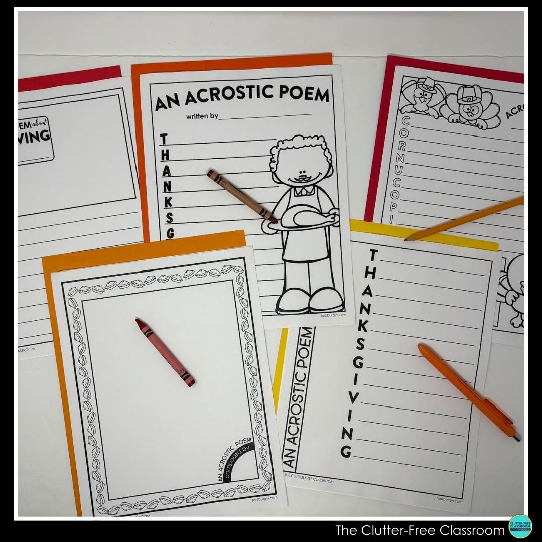 Thanksgiving acrostic poems