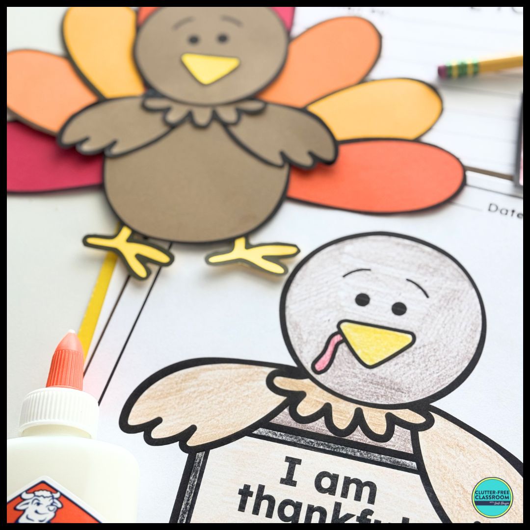 I Am Thankful writing and craft activity