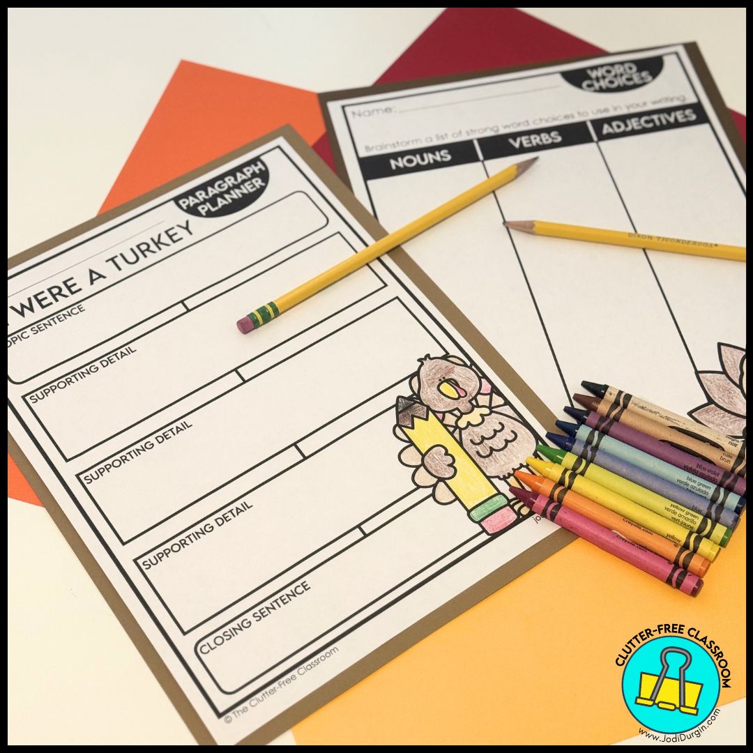 turkey writing activities