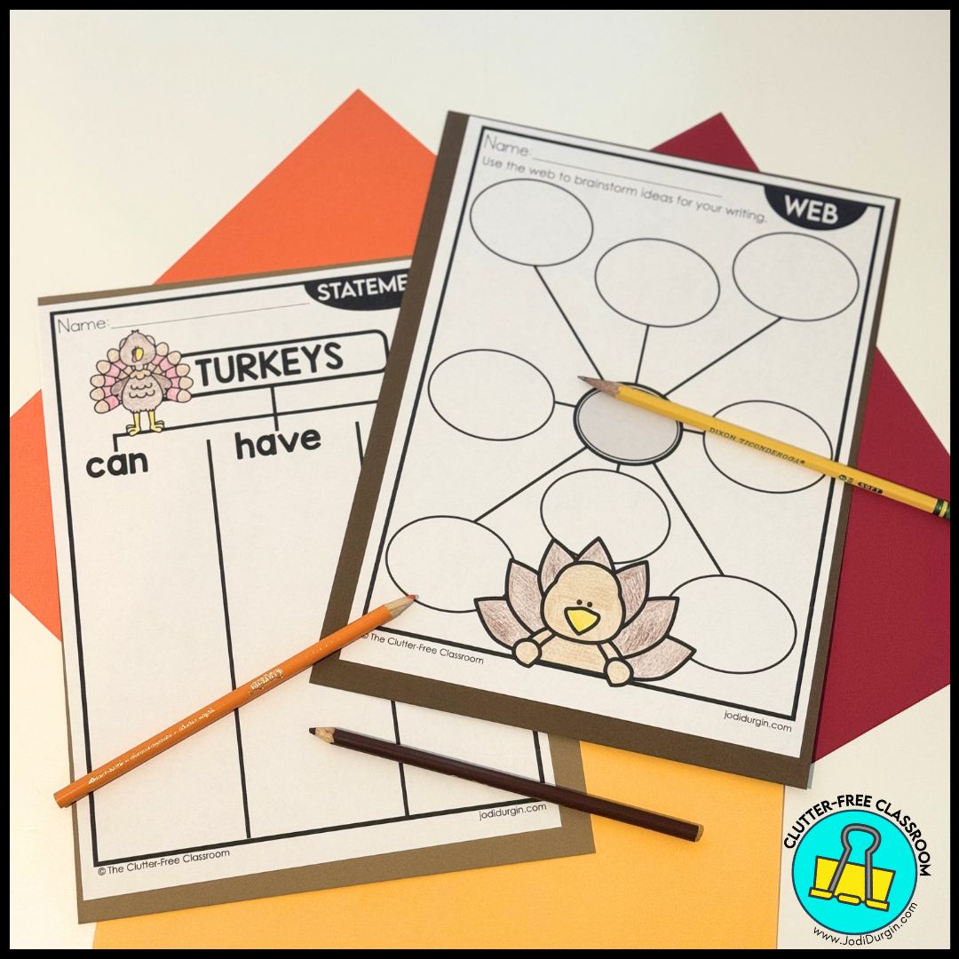 turkey writing activities