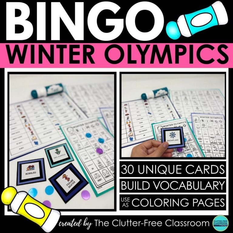 Winter Olympics bingo activities