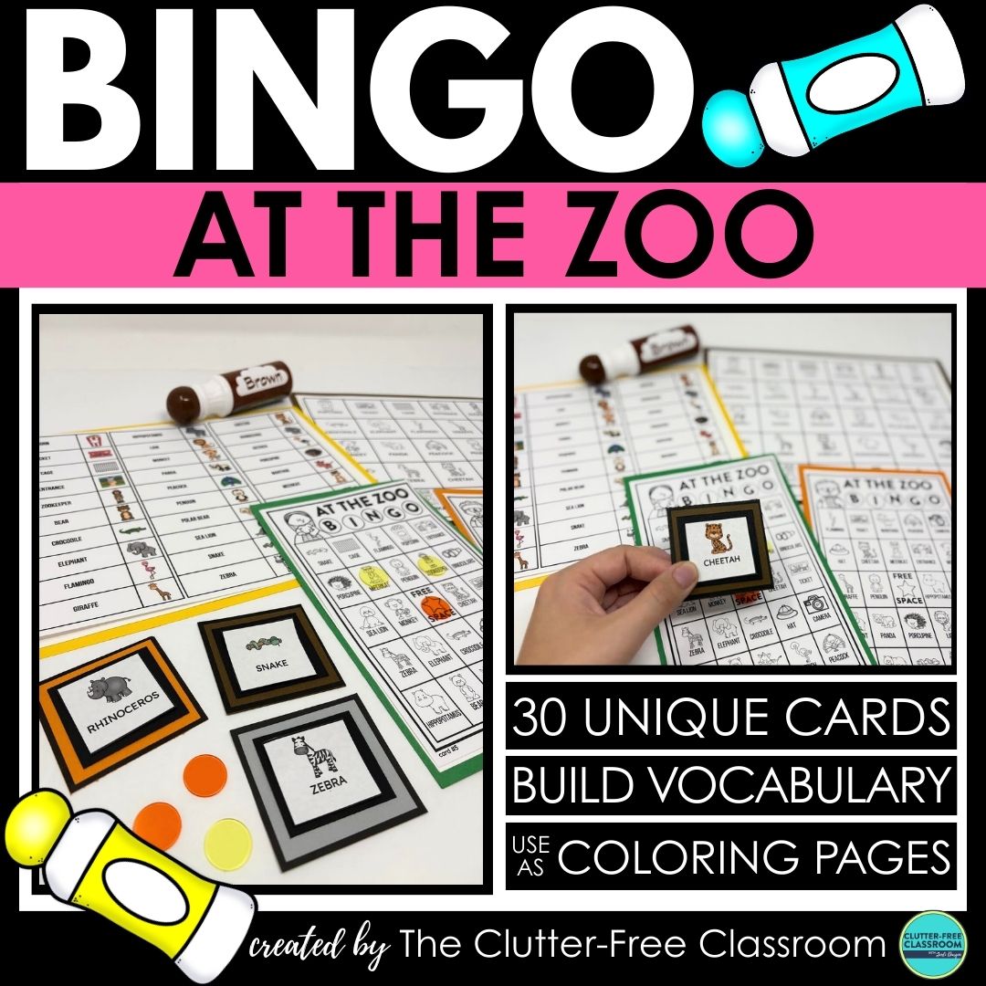 zoo bingo activities