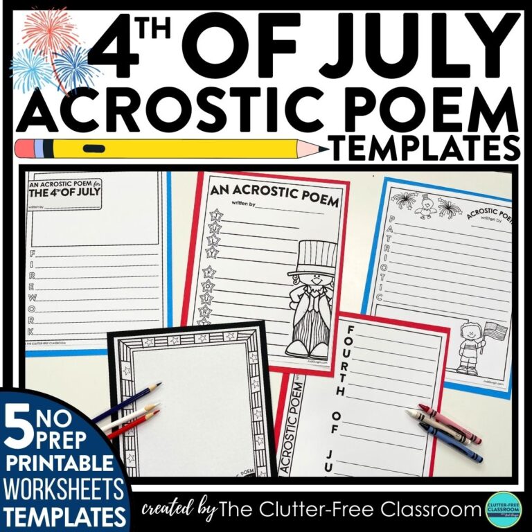 4th of July acrostic poems