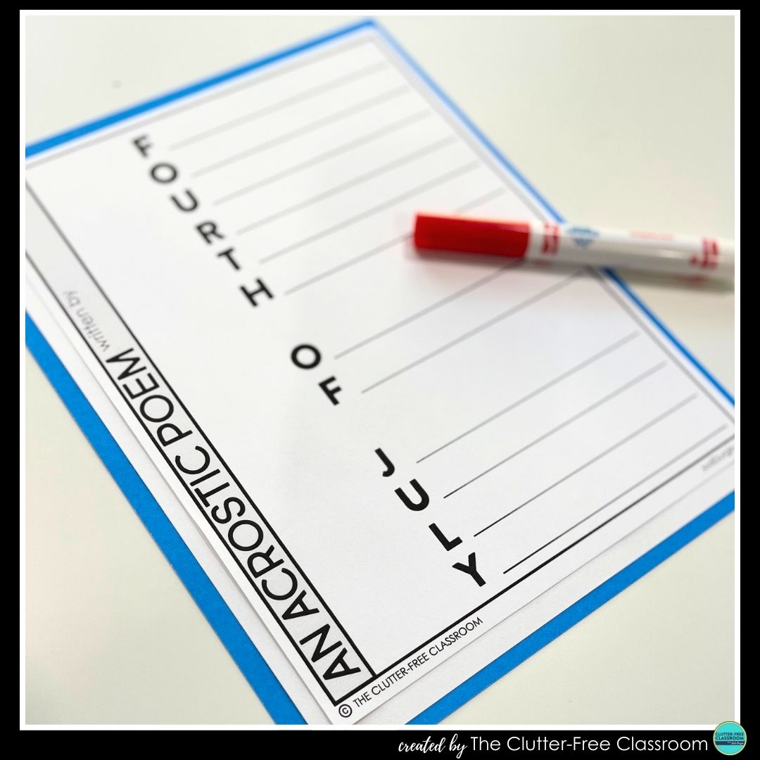 4th of July acrostic poem