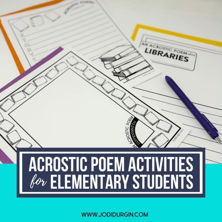 acrostic poem activities