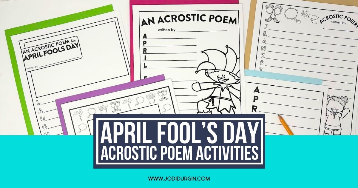 April Fool's Day acrostic poem templates