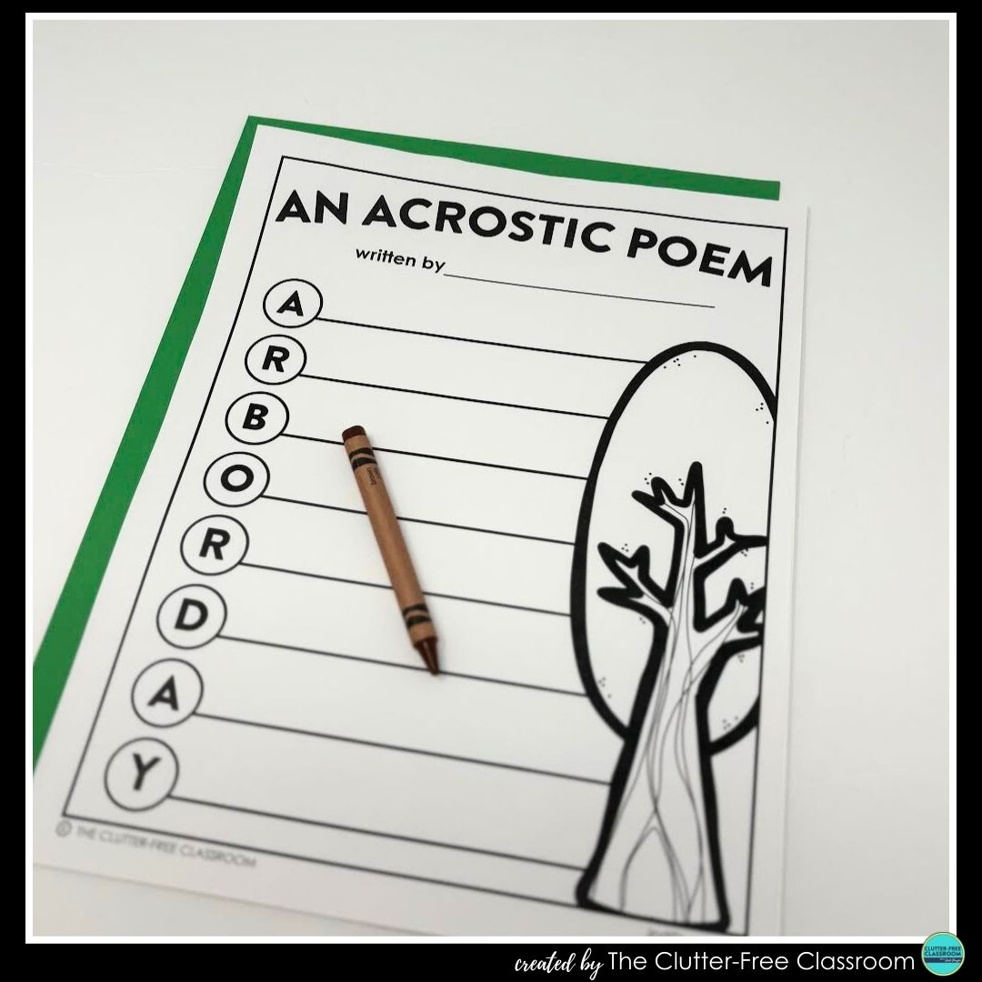 Arbor Day acrostic poem