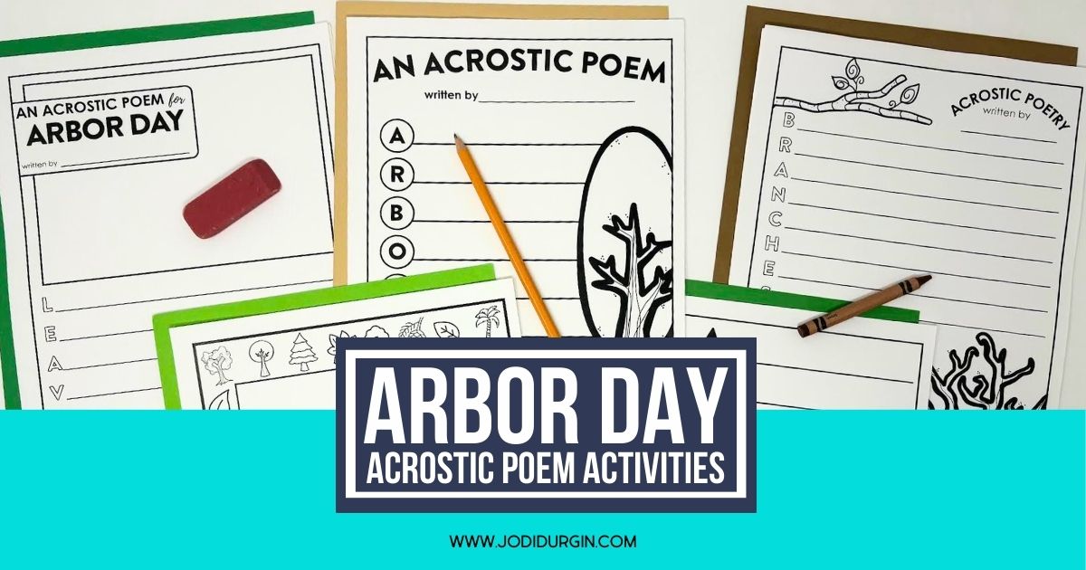 Arbor Day acrostic poem templates