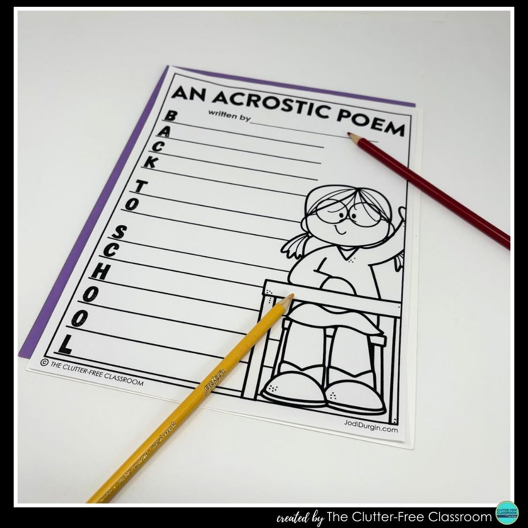 back to school acrostic poem