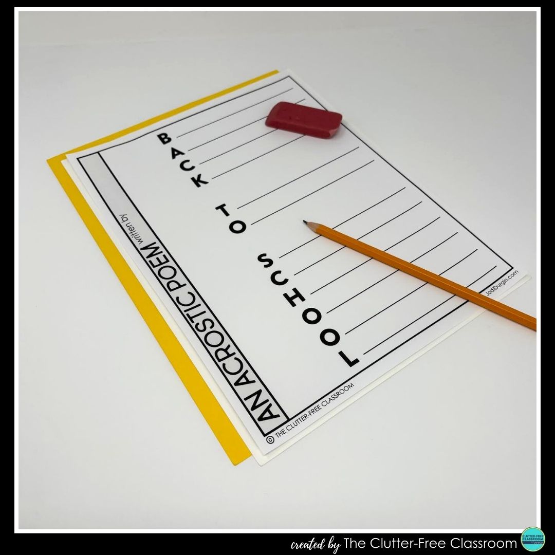 back to school acrostic poem