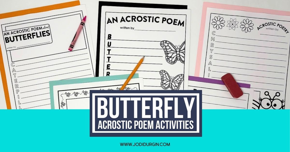 butterfly acrostic poem templates