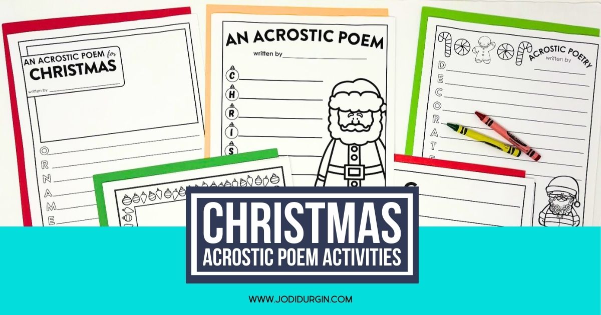 Christmas acrostic poem templates