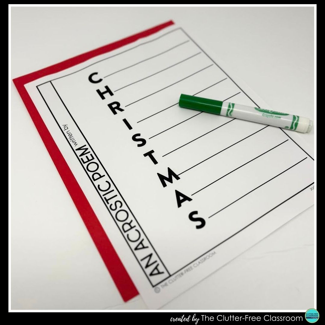 Christmas acrostic poem