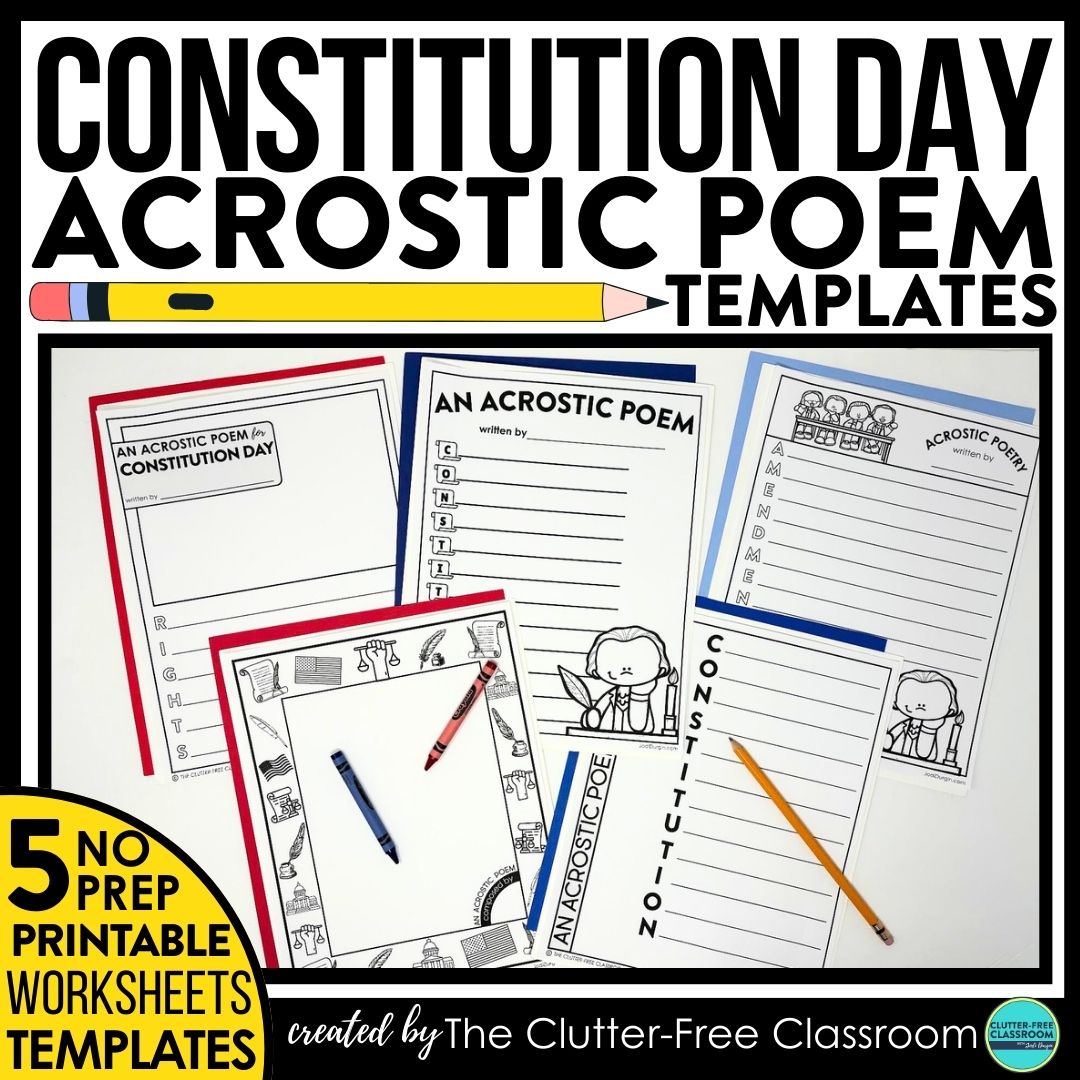 Constitution Day acrostic poems