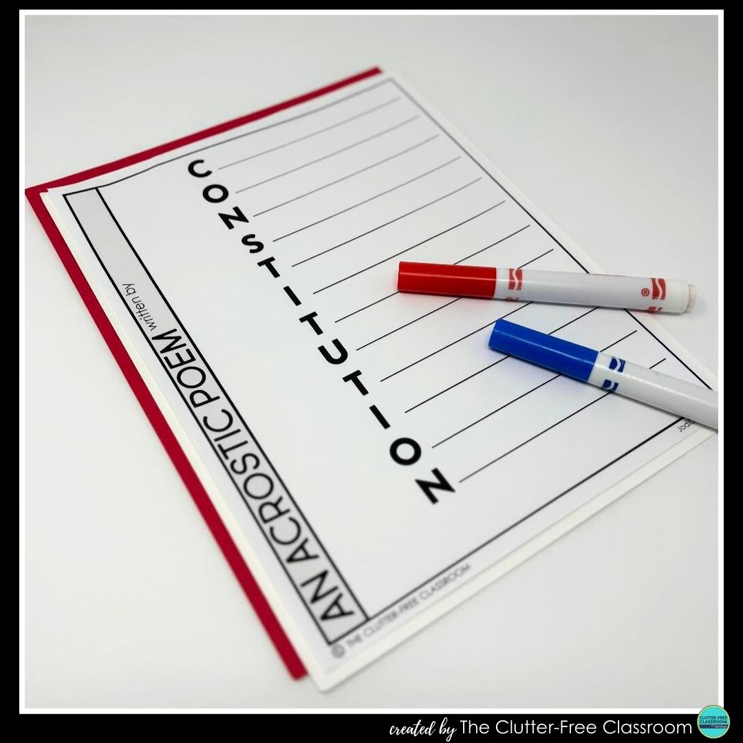 Constitution Day acrostic poem