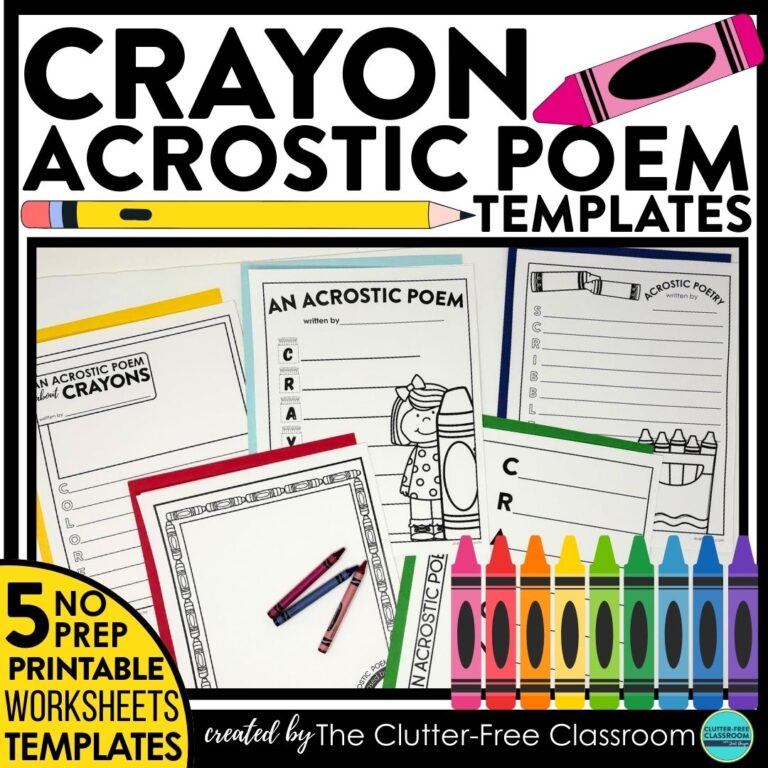 crayon acrostic poems