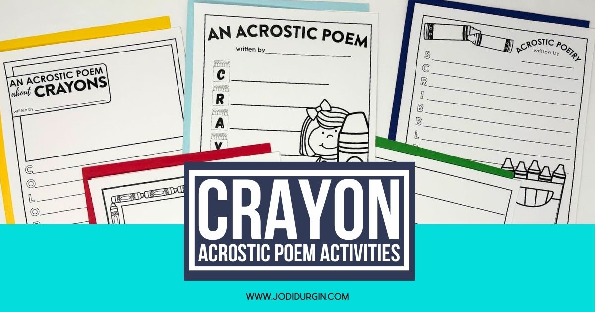 crayon acrostic poem templates
