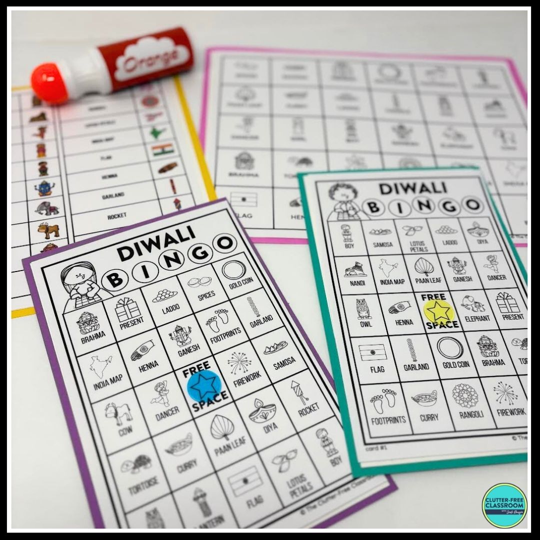 Diwali Bingo cards