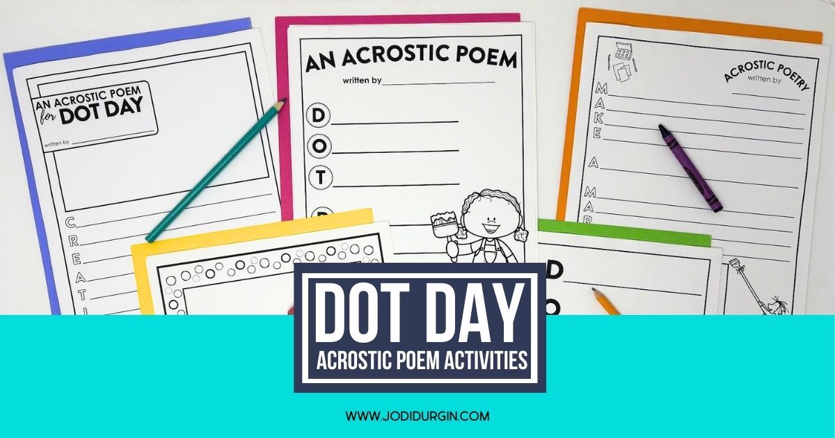 Dot Day acrostic poem templates