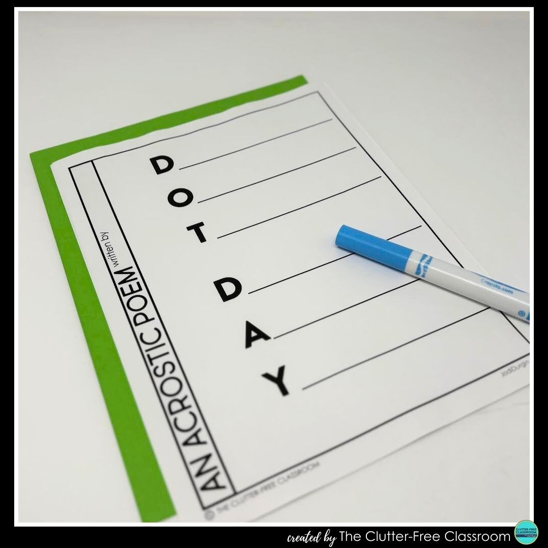 Dot Day acrostic poem