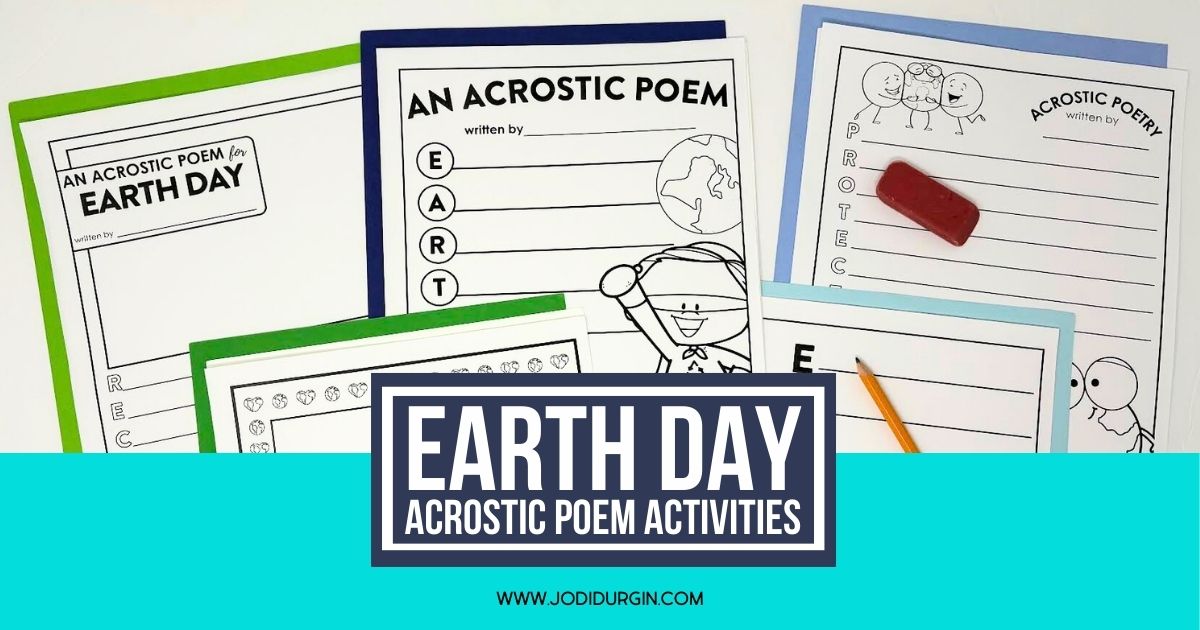 Earth Day acrostic poem templates