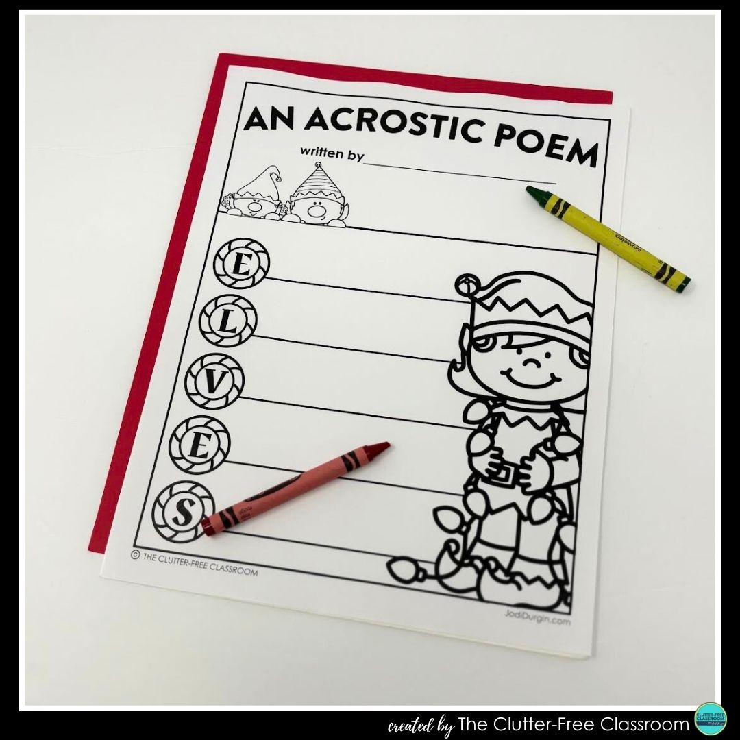 elf acrostic poem