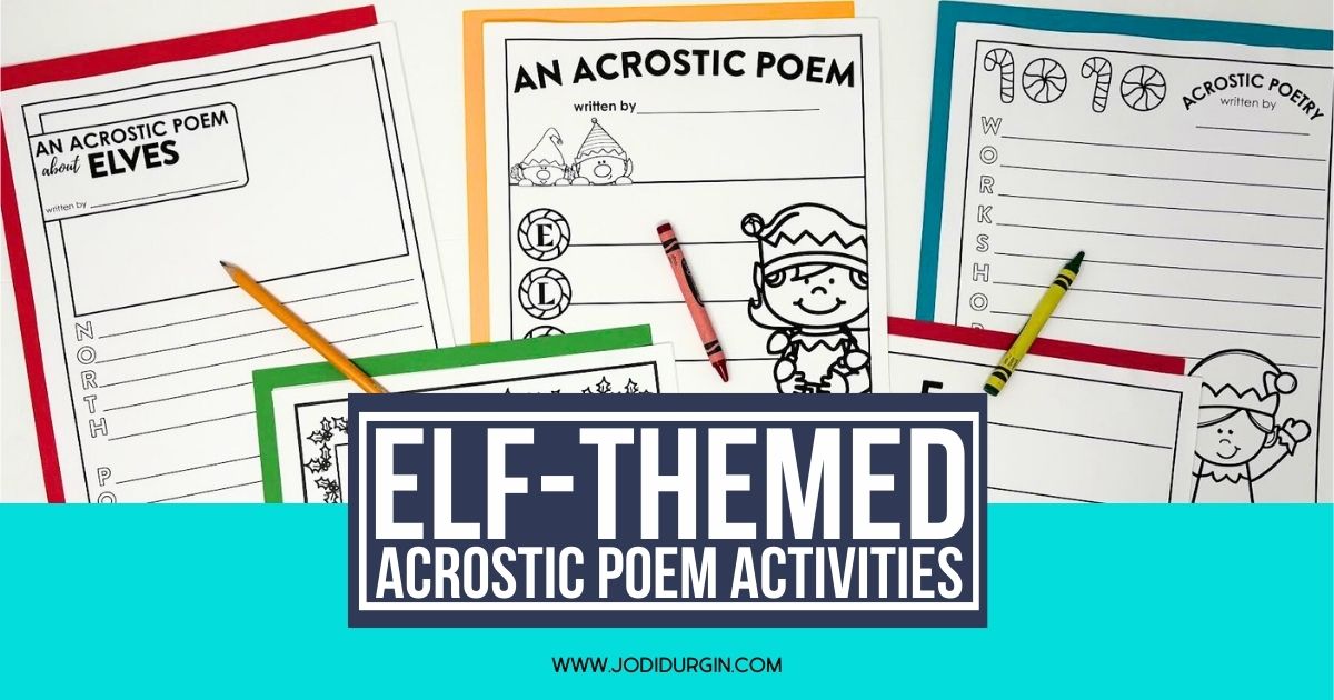 elf acrostic poem templates