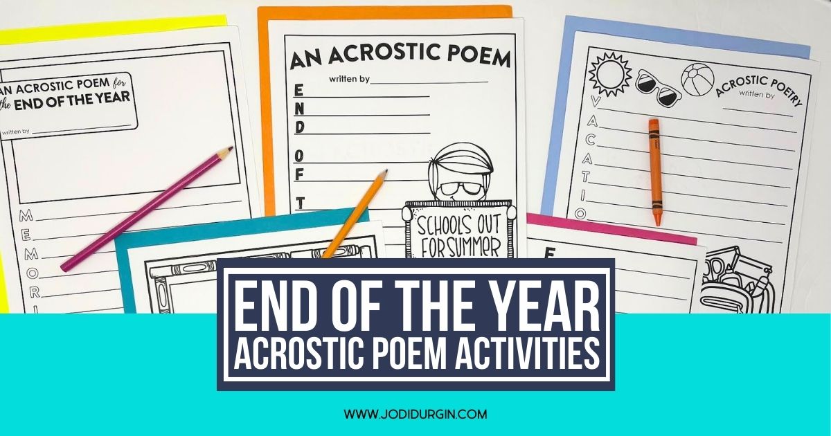 end of the year acrostic poem templates
