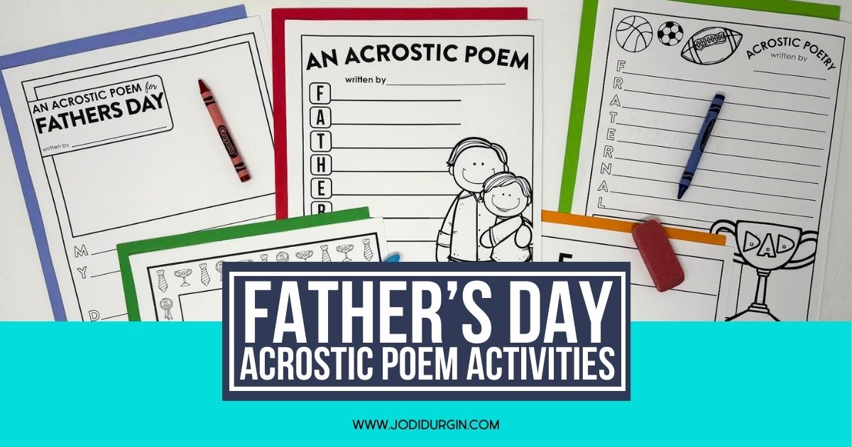 Father's Day acrostic poem templates