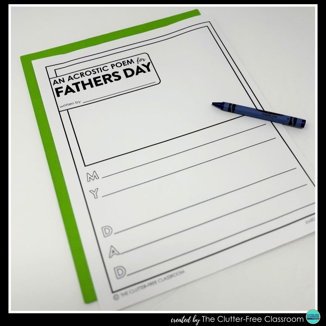 Father's Day acrostic poem