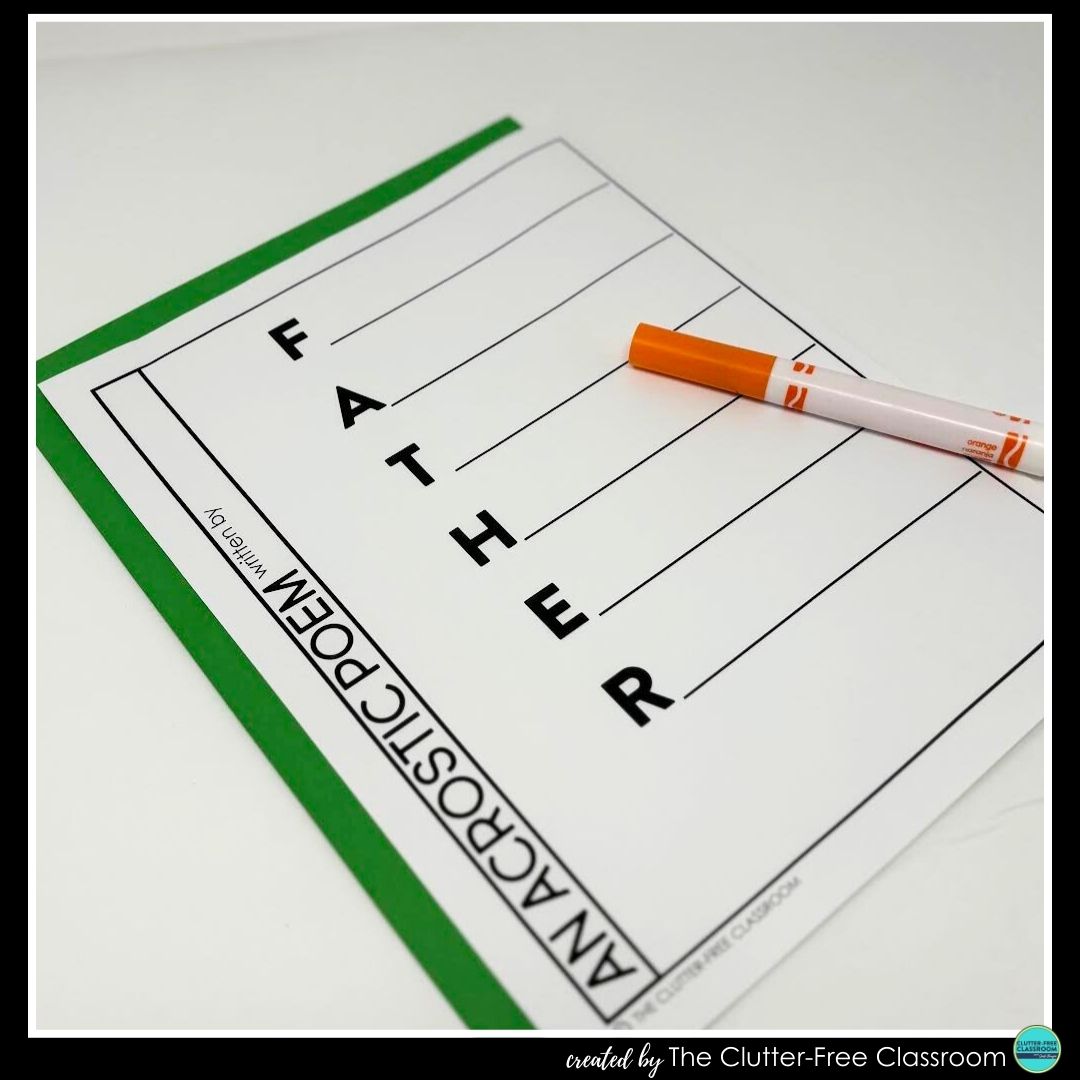 Father's Day acrostic poem