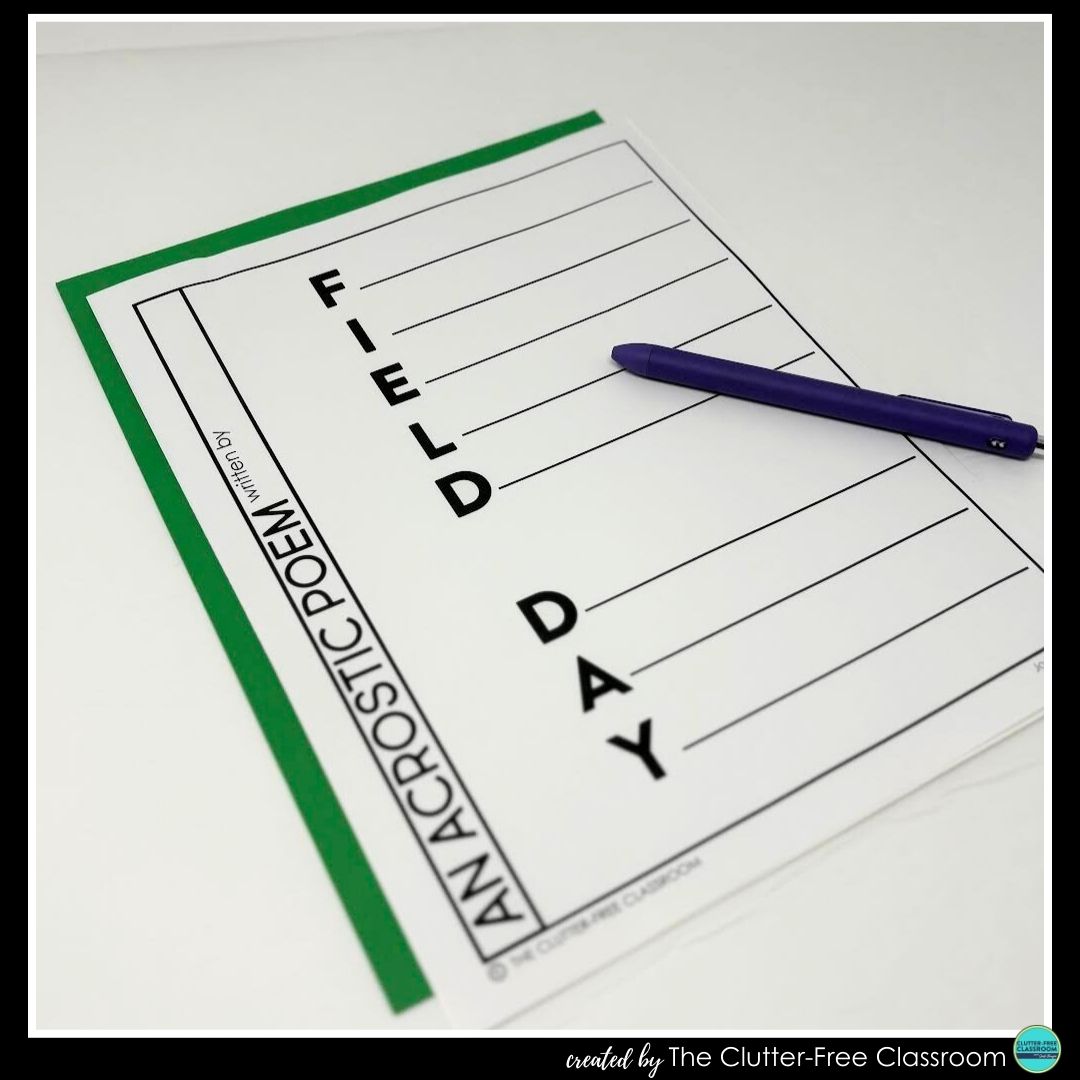 field day acrostic poem