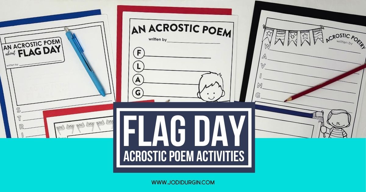 Flag Day acrostic poem templates