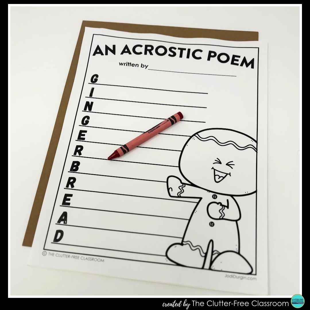 gingerbread acrostic poem