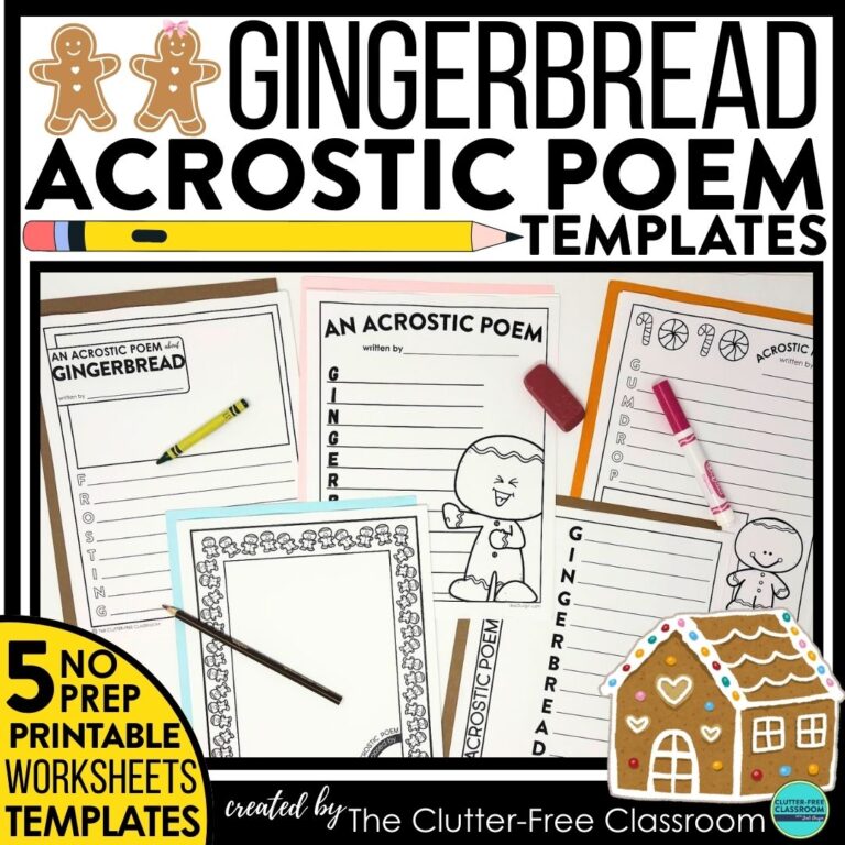 gingerbread acrostic poems