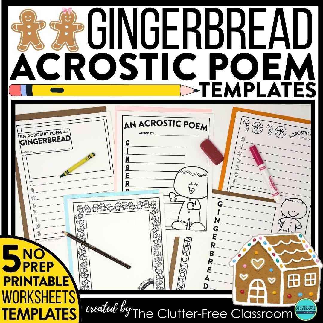 gingerbread acrostic poems