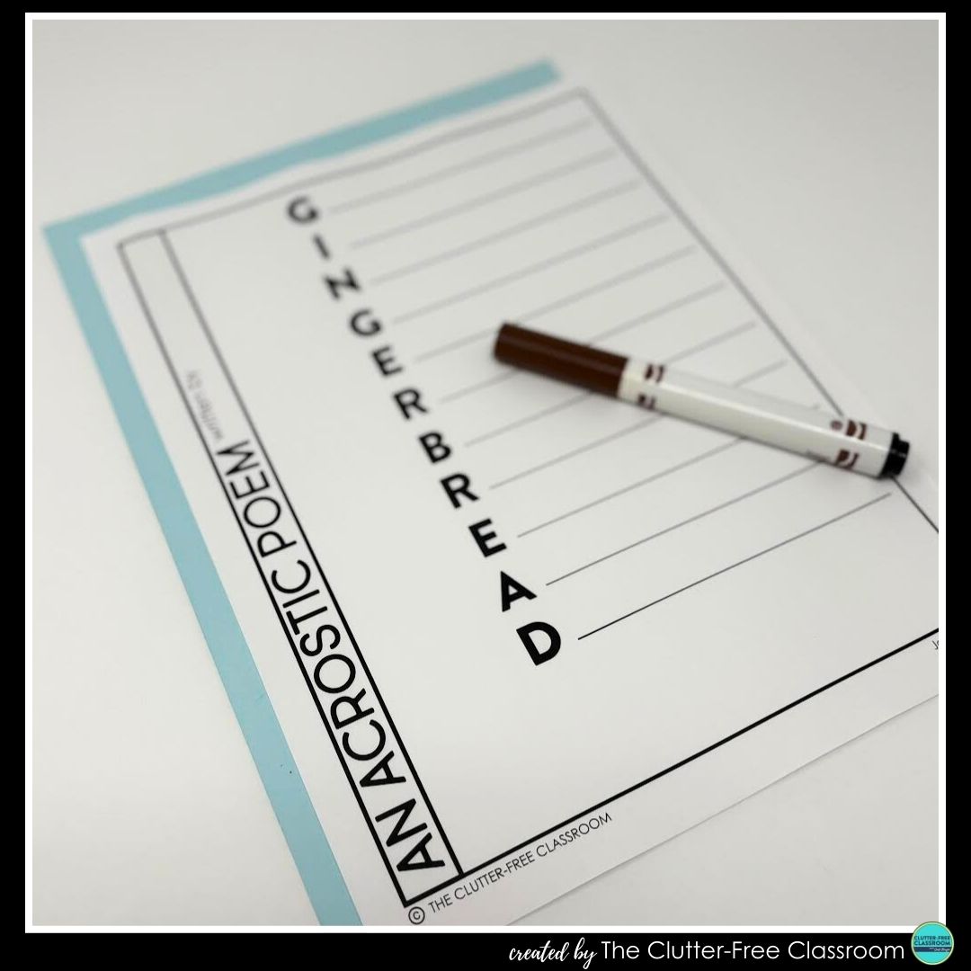 gingerbread acrostic poem