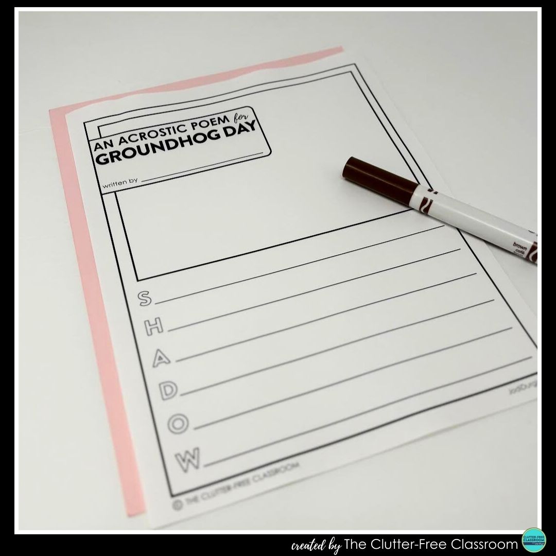 Groundhog Day acrostic poem