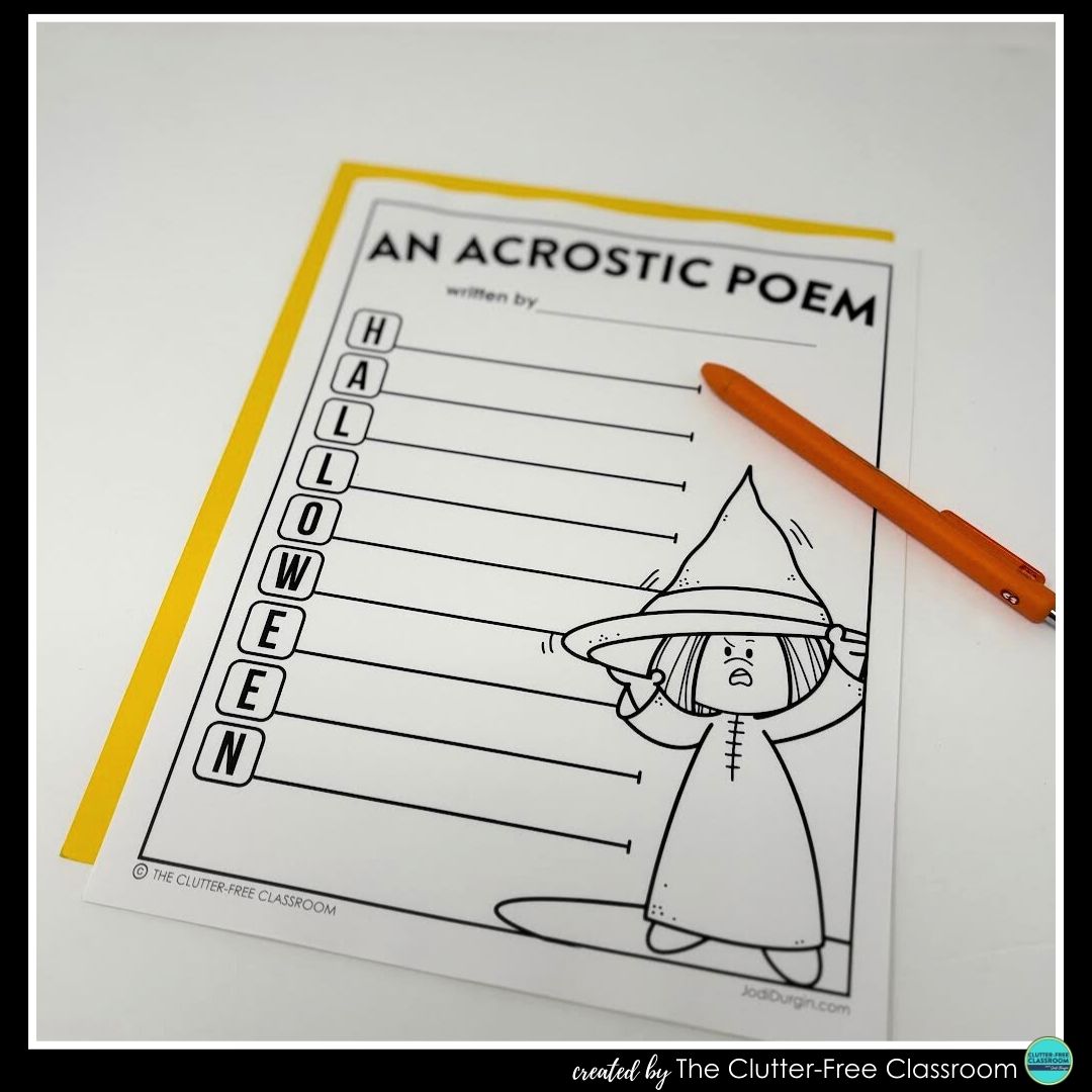 Halloween acrostic poem