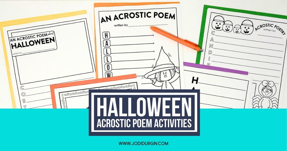 Halloween acrostic poem templates
