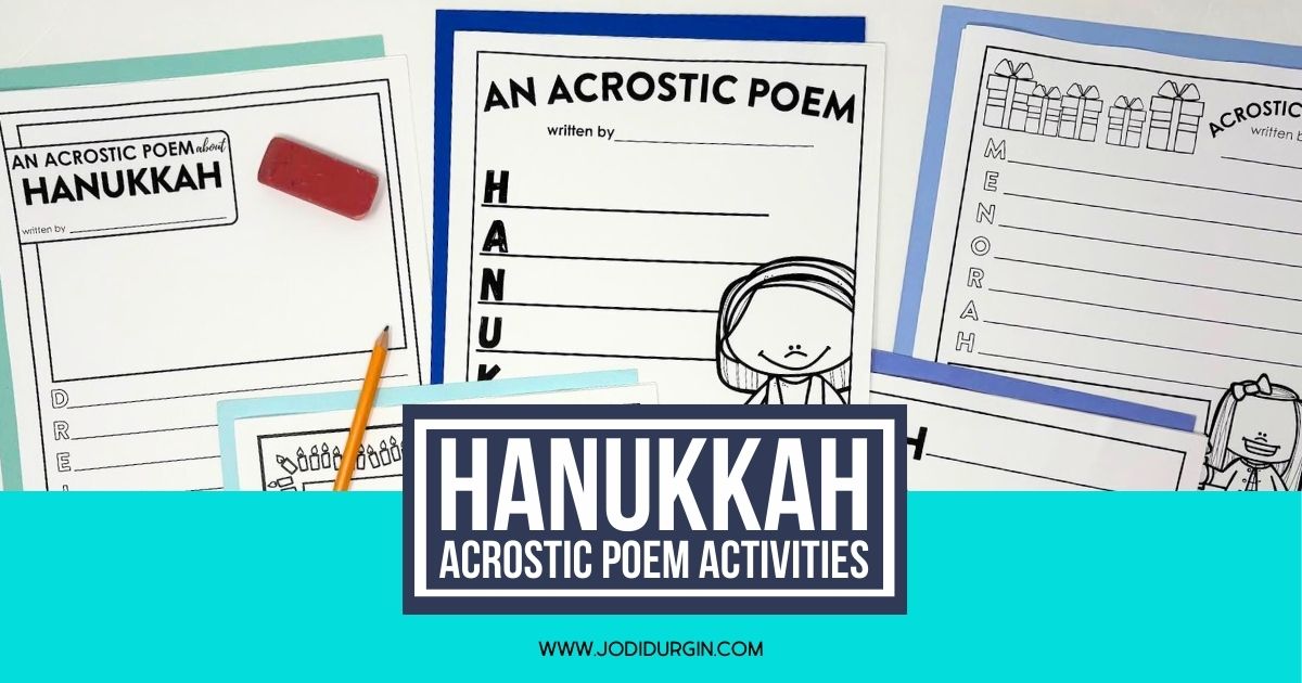 Hanukkah acrostic poem templates