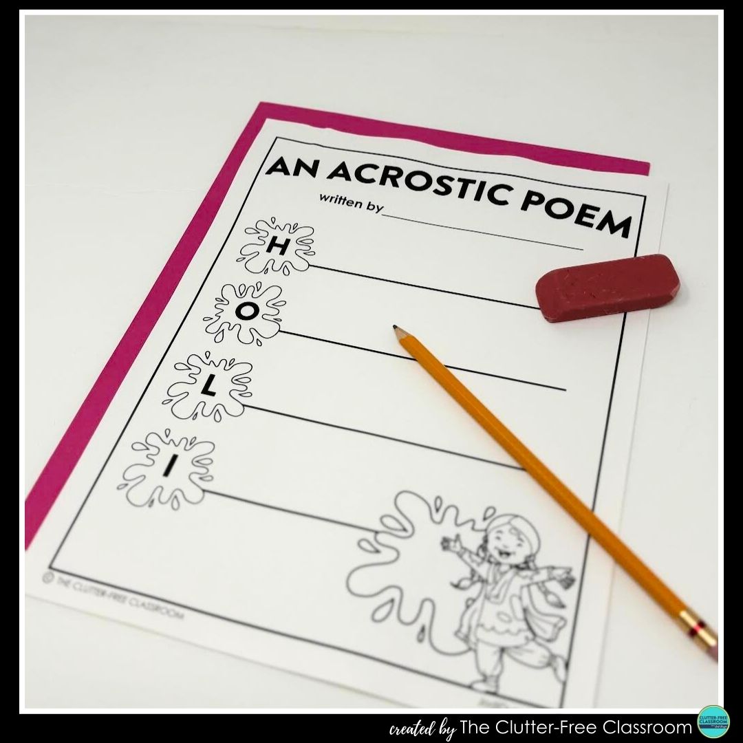 Holi acrostic poem