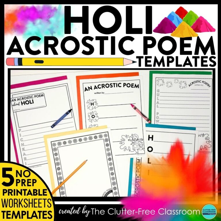 Holi acrostic poems