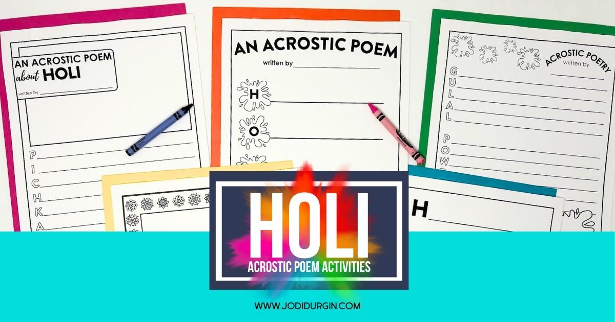 Holi acrostic poem templates