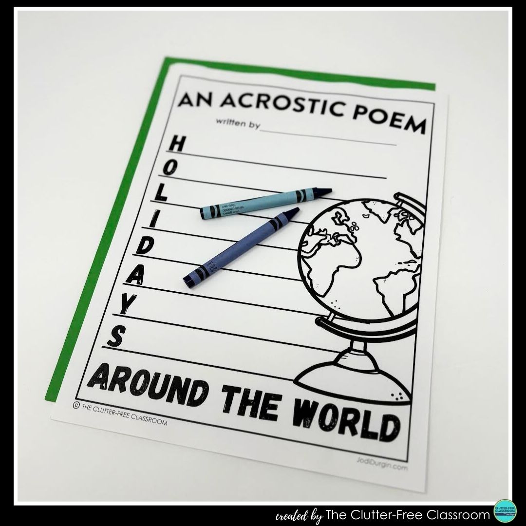 holidays around the world acrostic poem